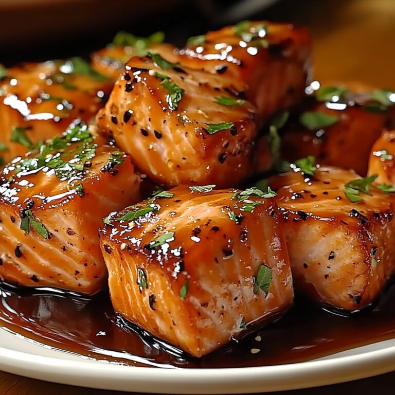 Crispy Honey Butter Garlic Glazed Salmon Bites Recipe