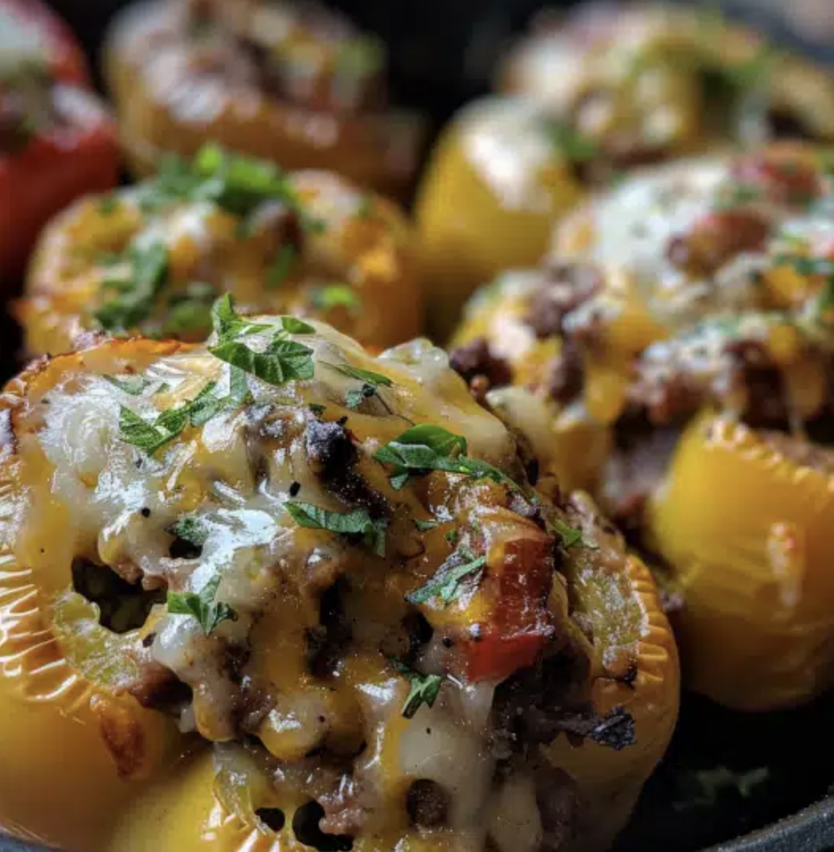 Hearty Philly Cheesesteak Stuffed Peppers Recipe