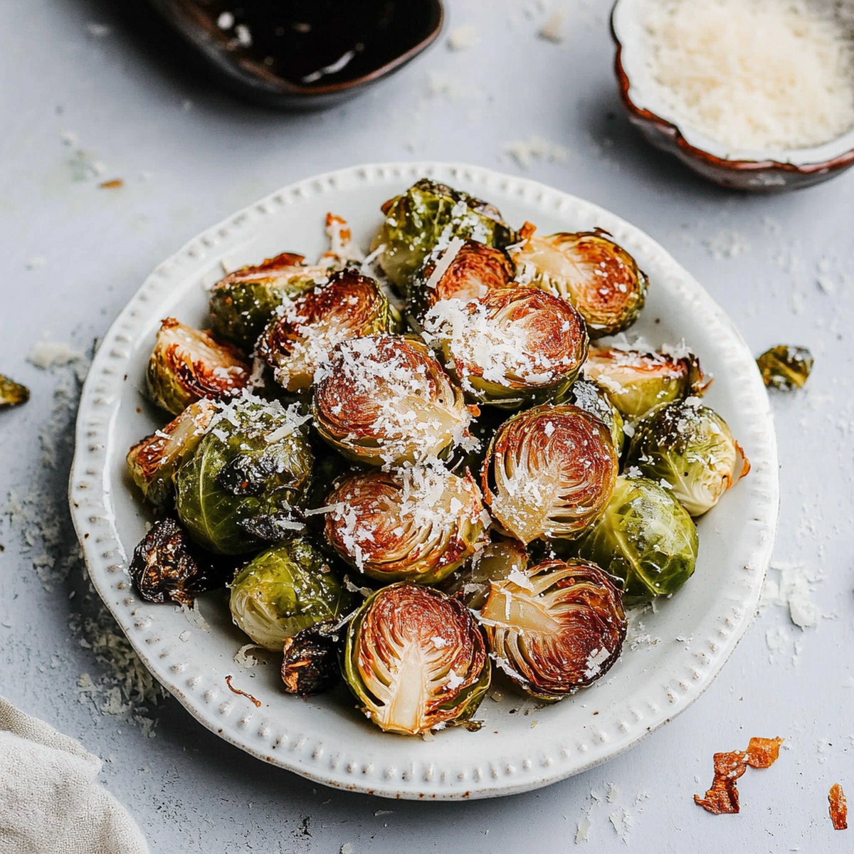 Garlic Parmesan Roasted Brussel Sprouts Recipe