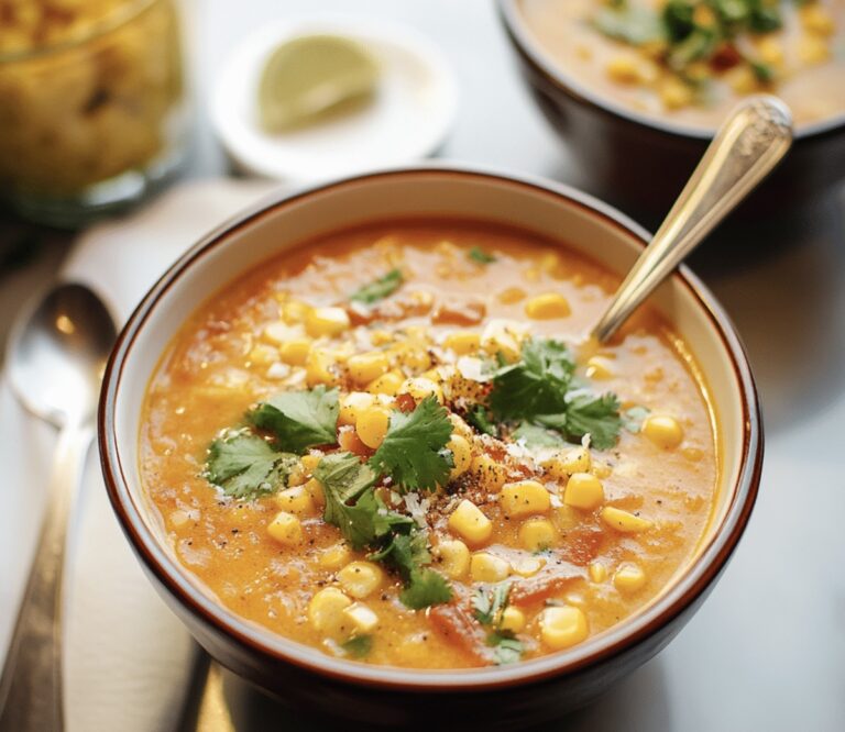 Spicy Mexican Street Corn Soup Recipe
