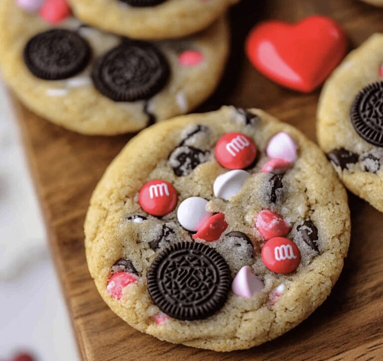 Romantic Valentines Day Oreo M&Ms Cookies Recipe