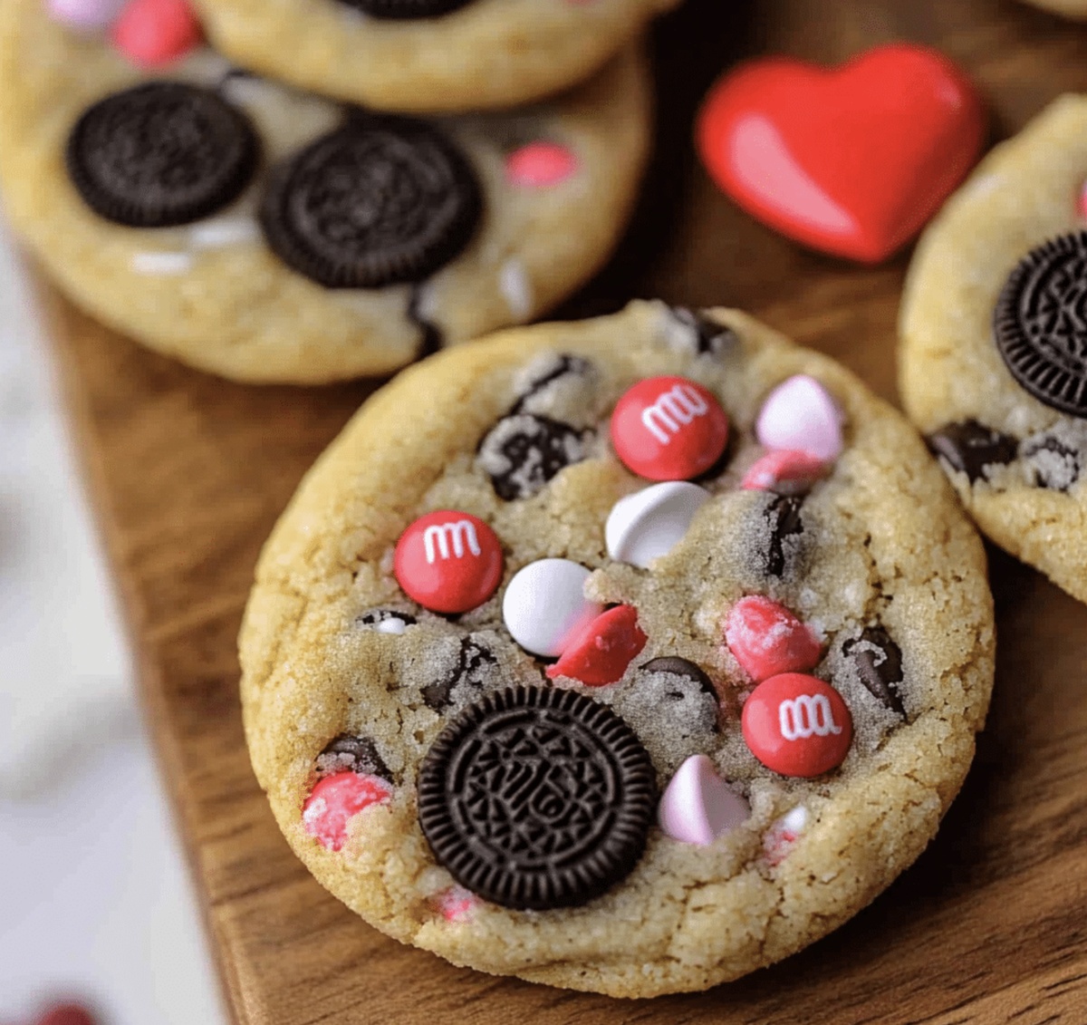 Romantic Valentines Day Oreo M&Ms Cookies Recipe