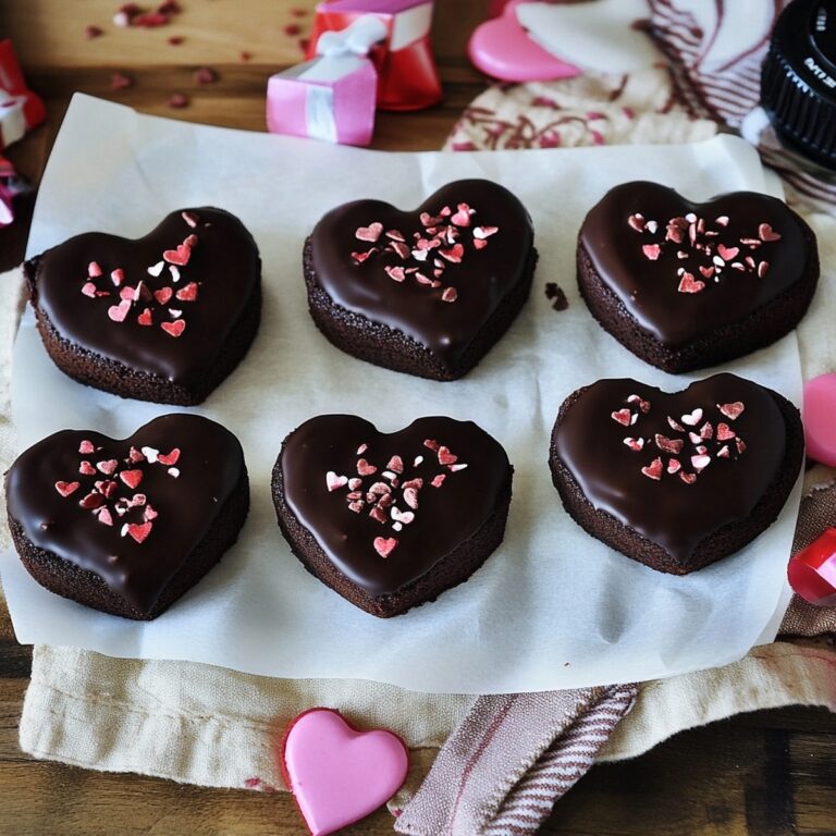 Romantic Chocolate Dipped Brownie Hearts Recipe