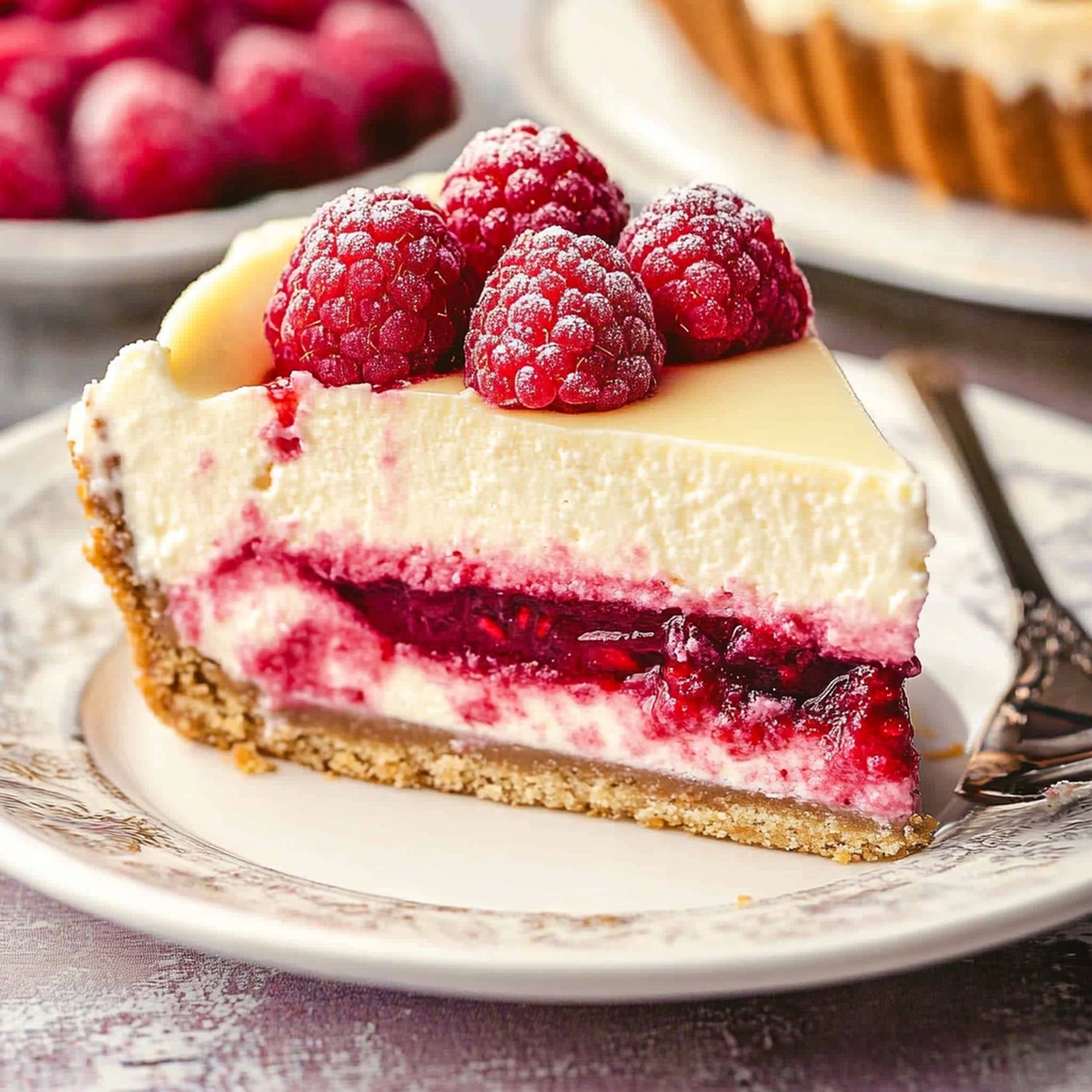 Dreamy White Chocolate Raspberry Cheesecake Recipe