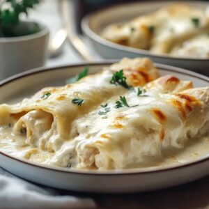 Creamy White Chicken Enchiladas Recipe