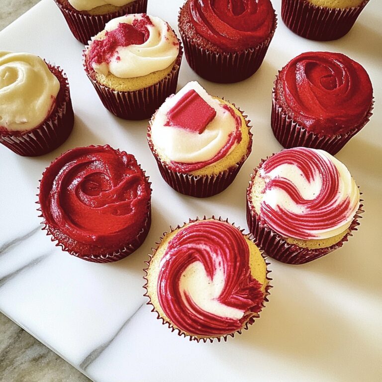 Luscious Red Velvet Marble Cupcakes Recipe