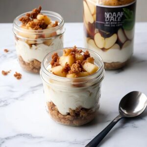 Smooth Apple Cheesecake Jars Recipe