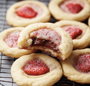 Heavenly Chocolate-Stuffed Strawberry Sugar Cookies Recipe