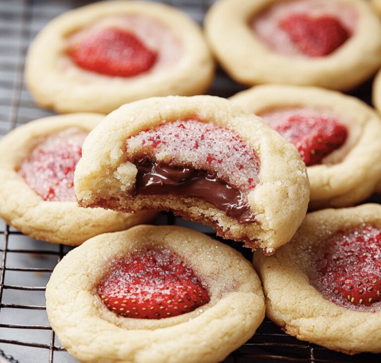 Heavenly Chocolate-Stuffed Strawberry Sugar Cookies Recipe