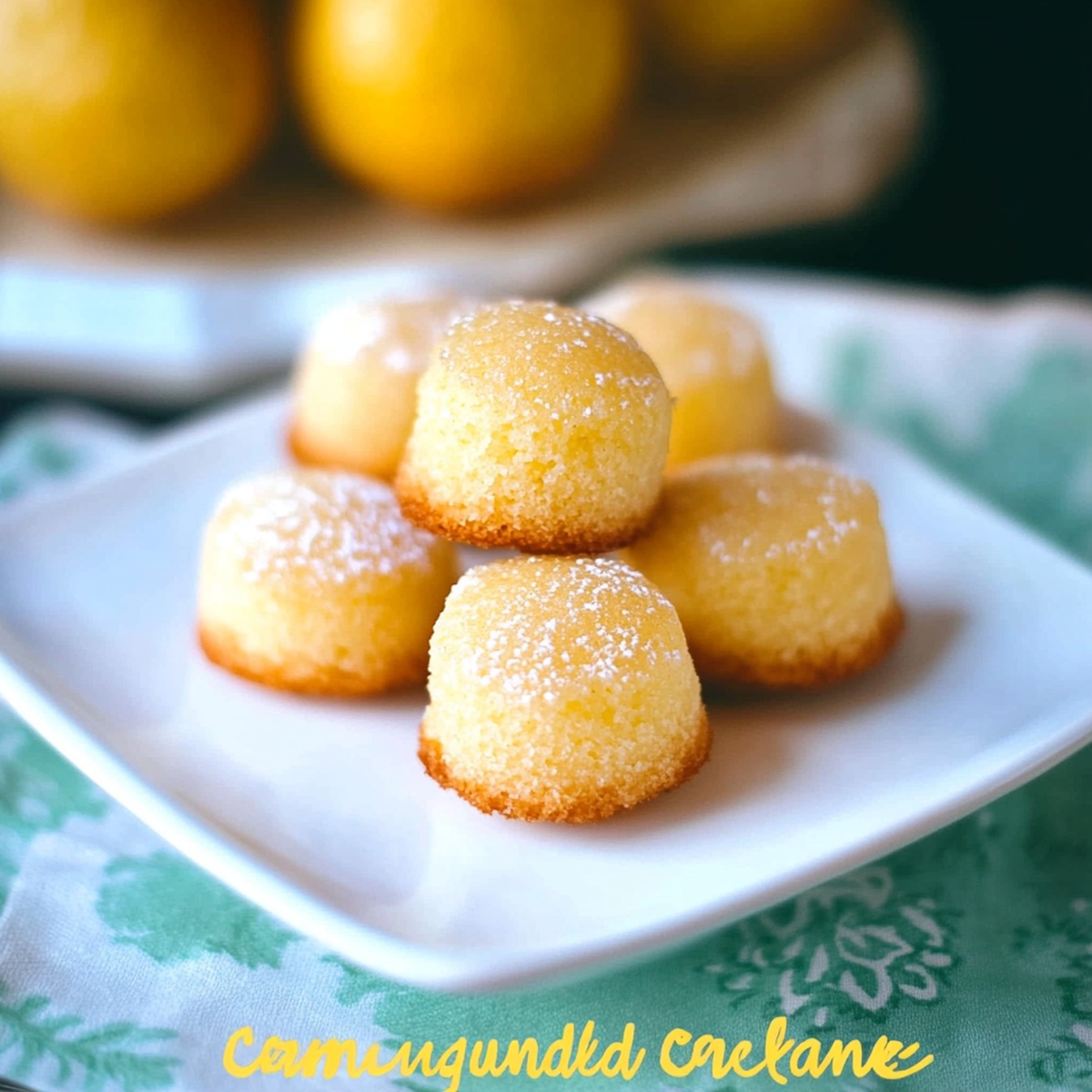 Tangy Mini Lemon Drop Cakes Recipe