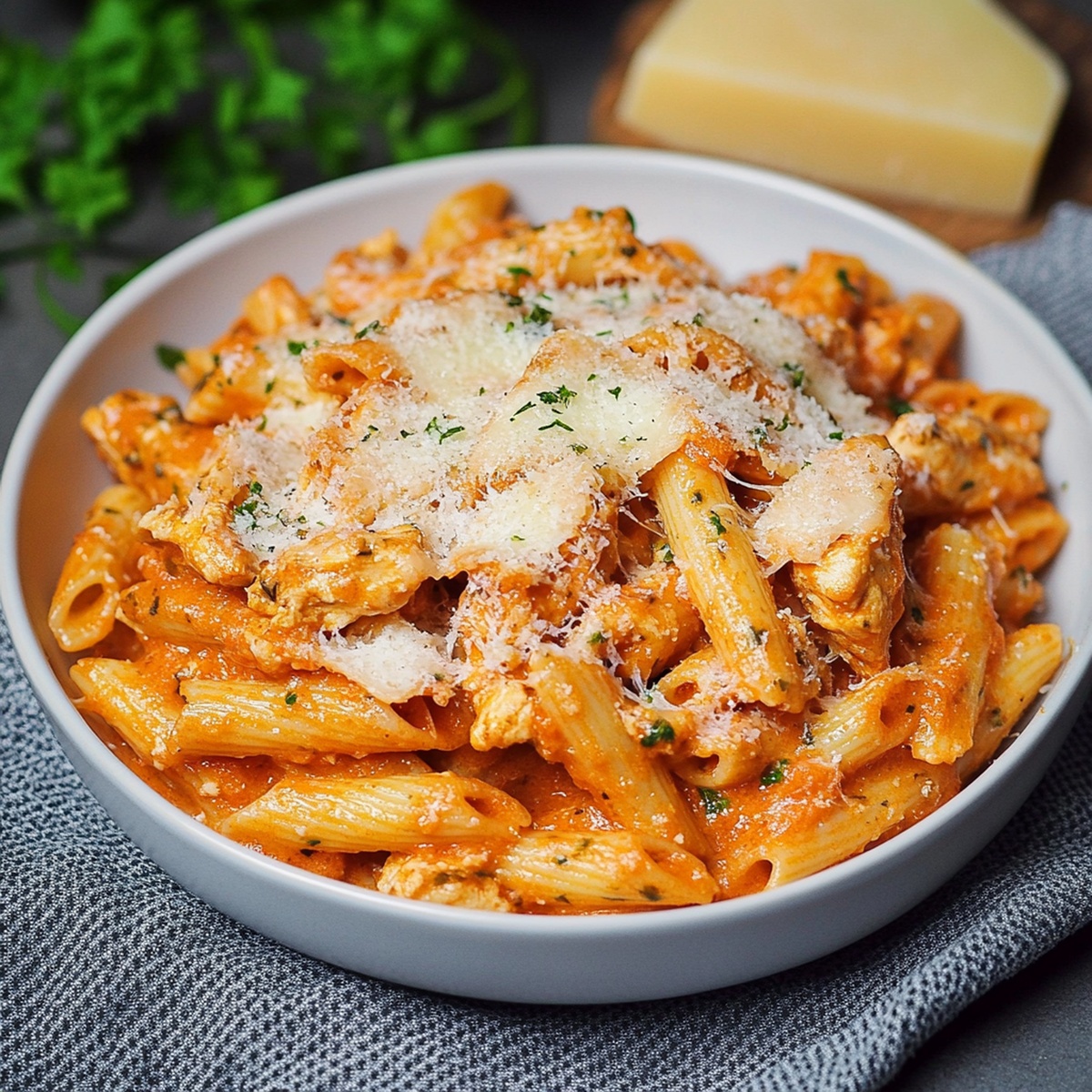 Crispy Chicken Parmesan Pasta Recipe