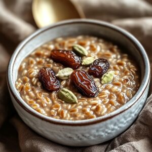 Farro Breakfast Pudding With Dates And Cardamom Recipe