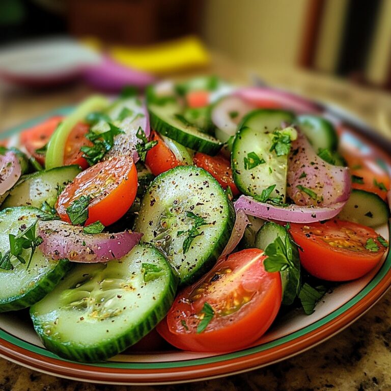 Marinated Cucumber, Tomato, And Onion Salad Recipe