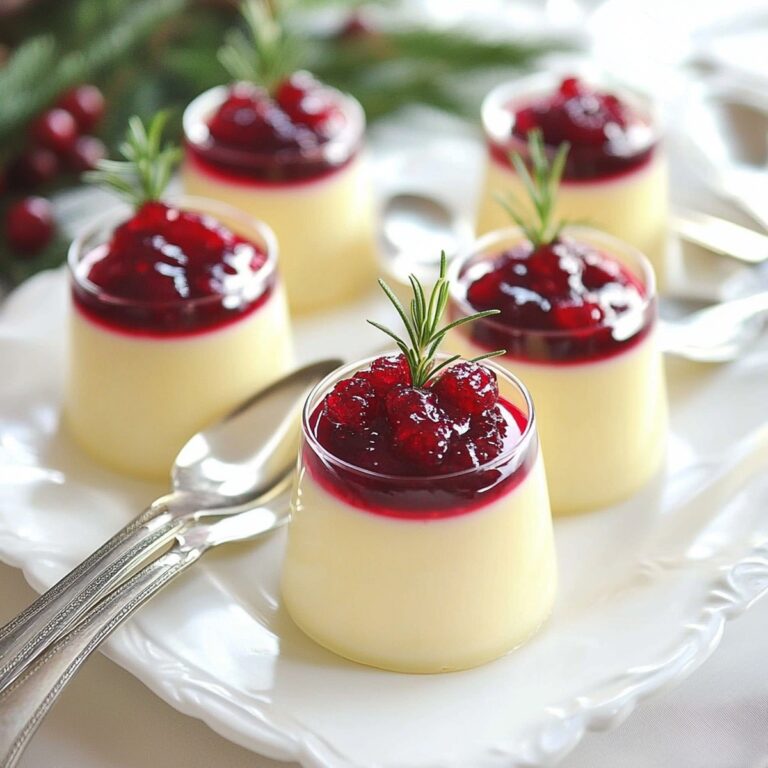 Eggnog Panna Cotta With Spiked Cranberry Sauce Recipe