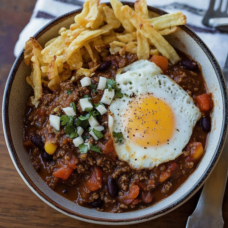 Spicy Breakfast Chili And Eggs Recipe