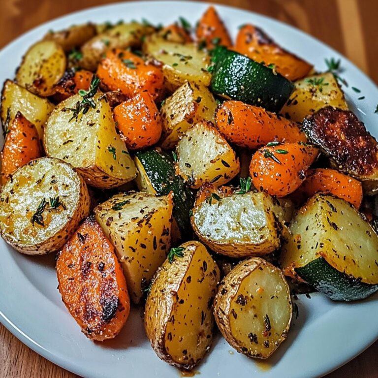 Garlic Herb Roasted Potatoes, Carrots, And Zucchini Recipe
