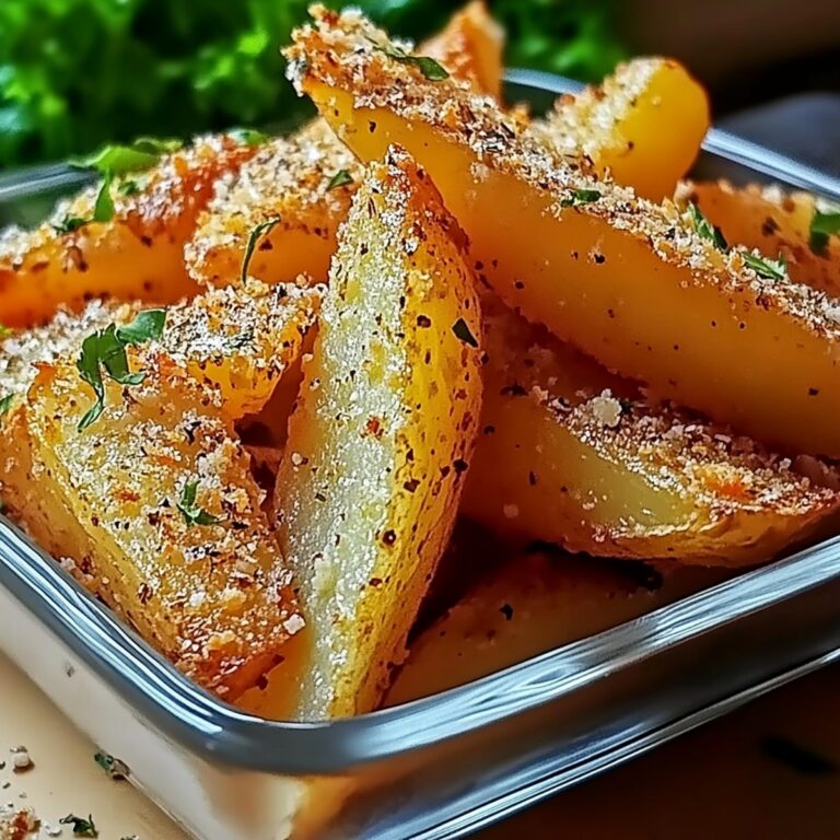 Crispy Garlic Parmesan Potato Wedges Recipe
