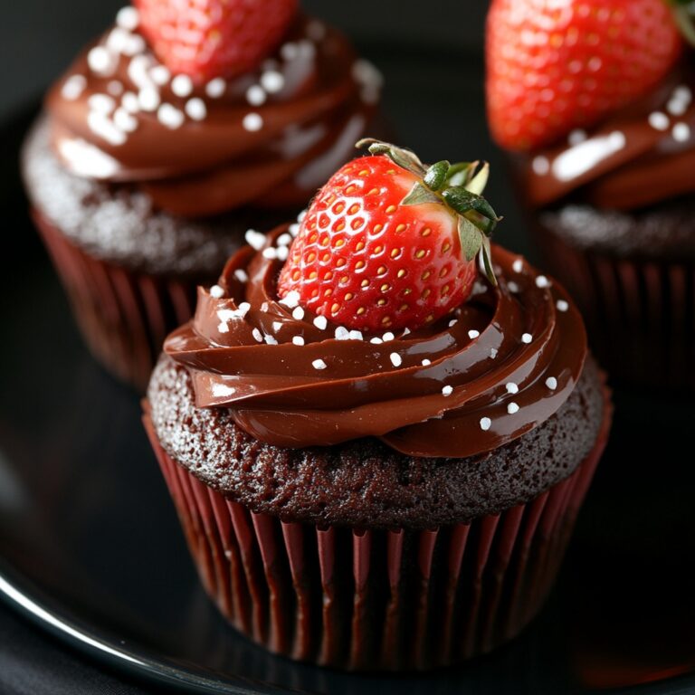 Dreamy Chocolate Covered Strawberry Cupcakes Recipe