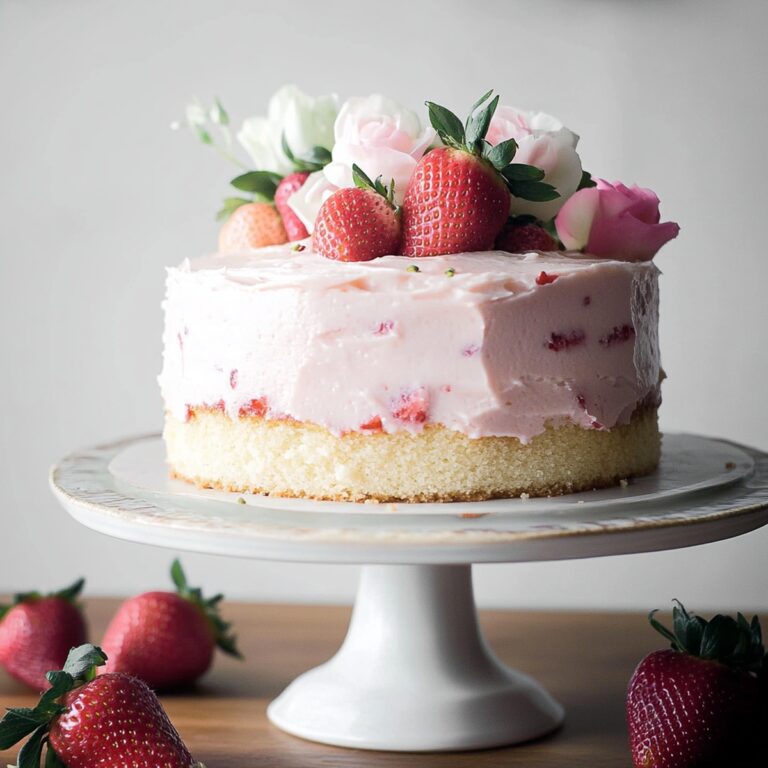Heavenly Vanilla Bean Cake With Strawberry Cream Cheese Frosting Recipe