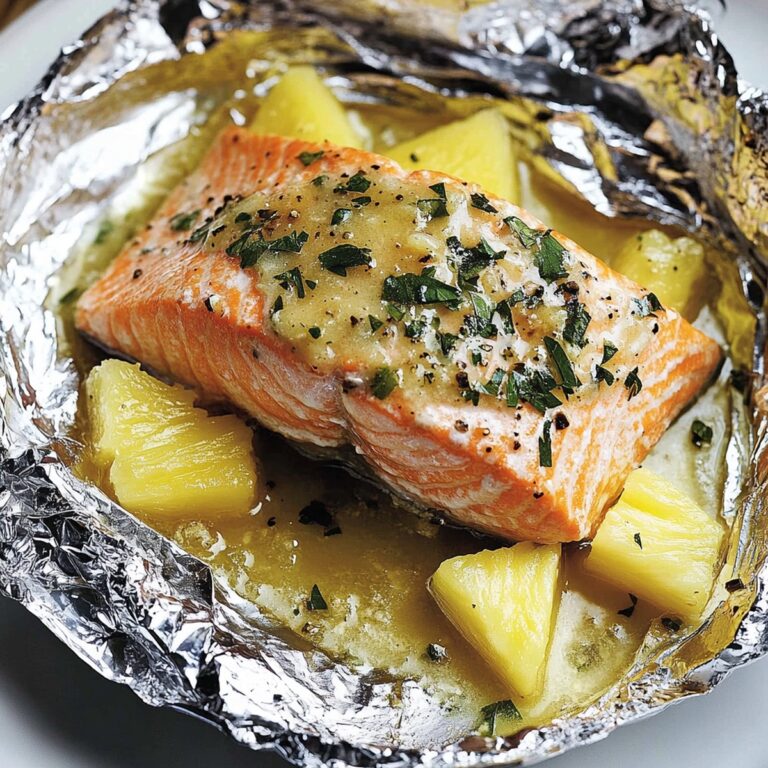 Succulent Salmon Foil Packets With Pineapple And Lemon Garlic Butter Sauce Recipe