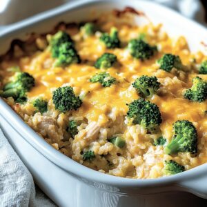 Easy Cheesy Chicken Broccoli Rice Casserole Recipe