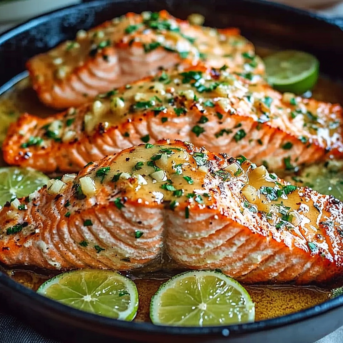 Honey-Lime Garlic Butter Baked Salmon Recipe