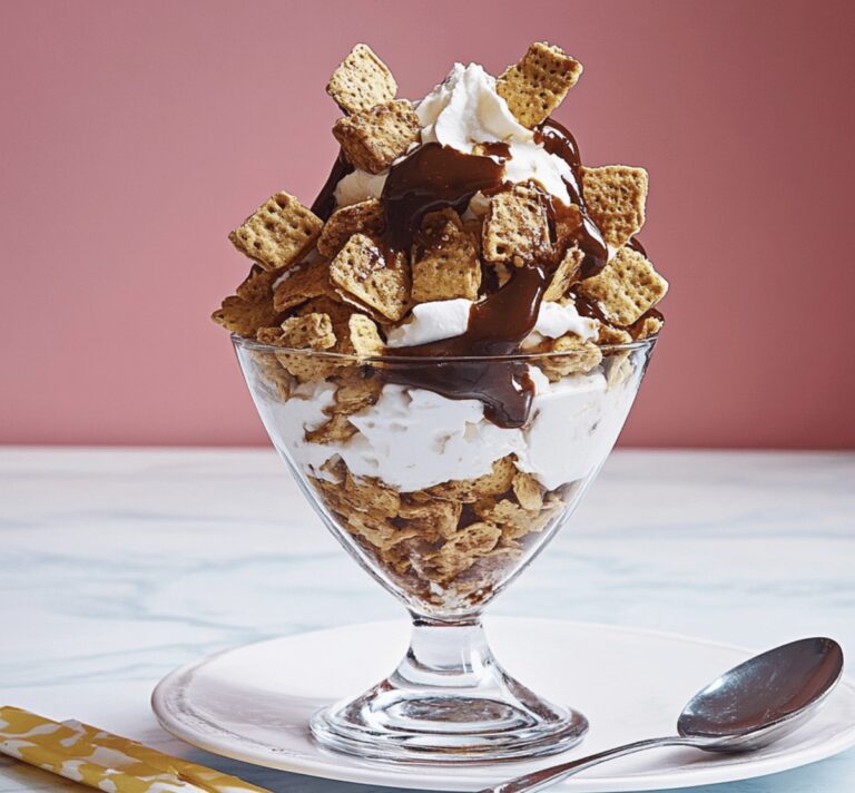 Decadent Hot Fudge Golden Grahams Parfait Recipe