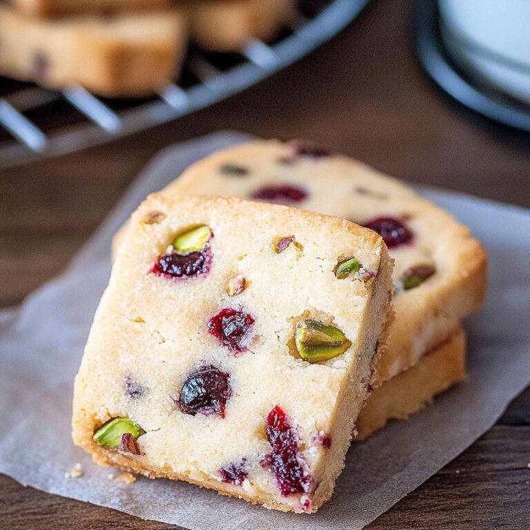 Cranberry Pistachio Shortbread Recipe