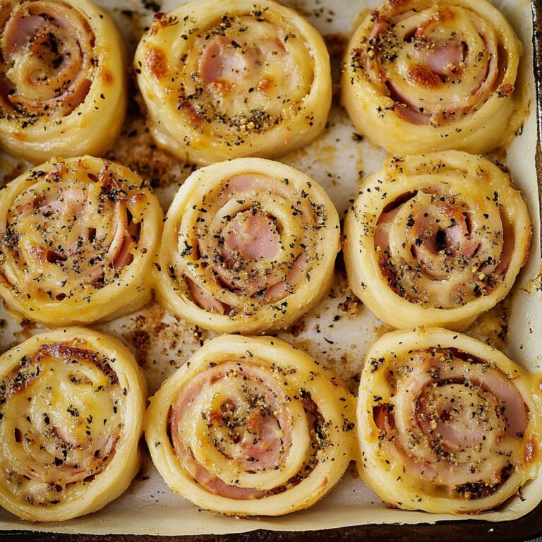 Crispy Baked Ham And Cheese Pinwheels Recipe
