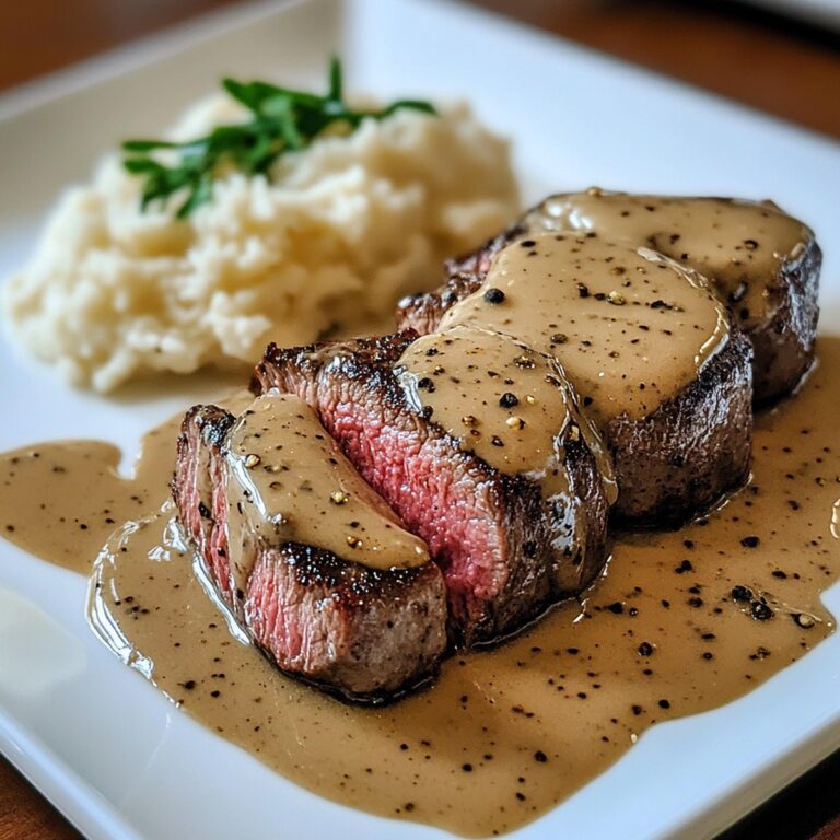 Elegant Filet Mignon With Peppercorn Sauce Recipe
