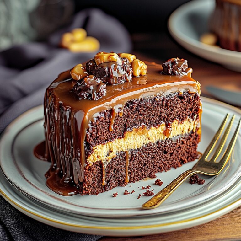 Gooey Turtle Caramel Cake Recipe