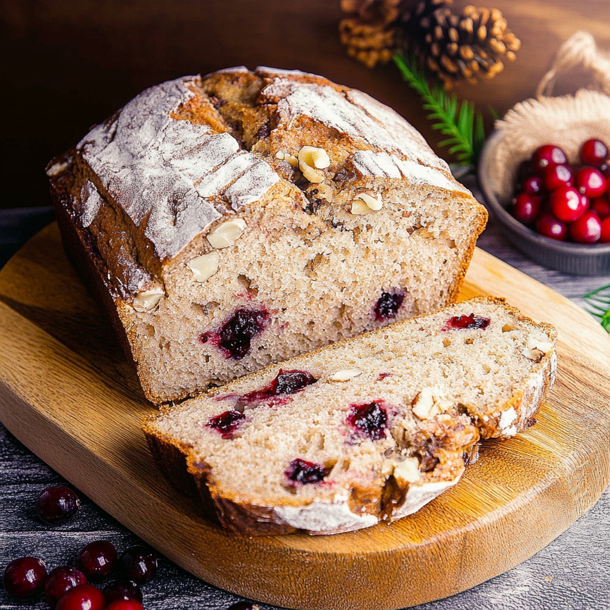 Rustic Cranberry Walnut Bread Recipe