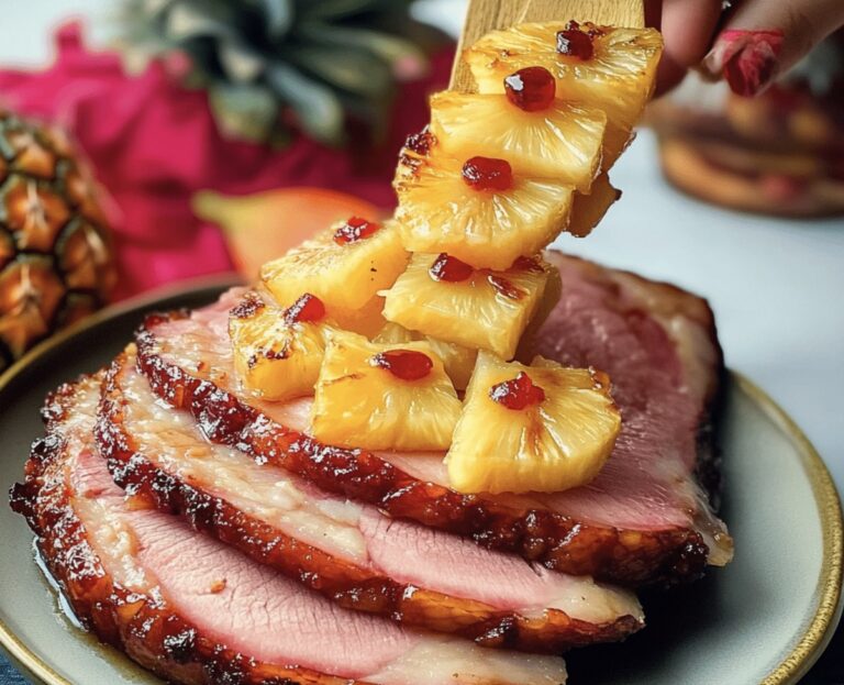 Baked Ham With Pineapple And Brown Sugar Glaze Recipe