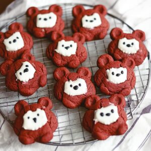Soft Red Velvet Bear Cookies Recipe