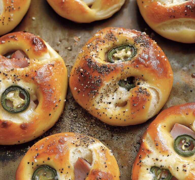 Ham, Swiss, And Jalapeno Stuffed Pretzels Recipe