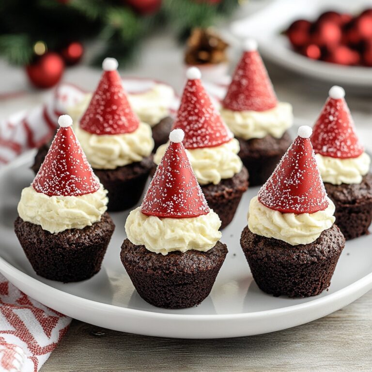 Santa Hat Brownie Bites Recipe