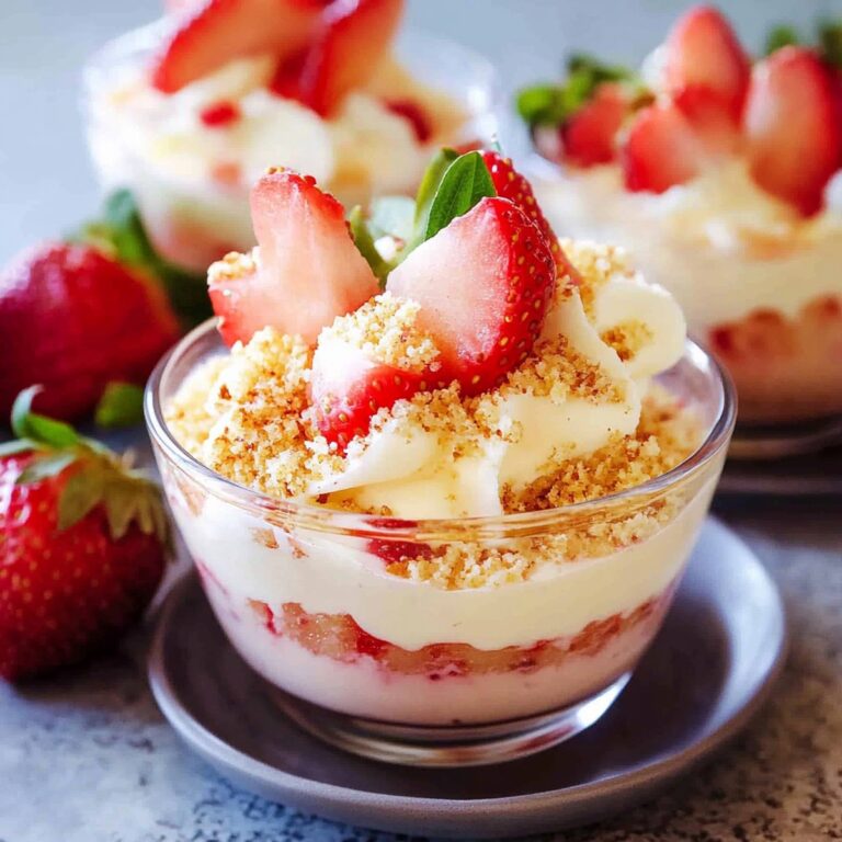 Luscious Strawberry Shortcake Pudding Cups Recipe