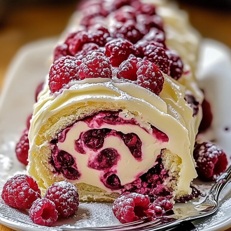 Elegant Raspberry White Chocolate Cake Roll Recipe