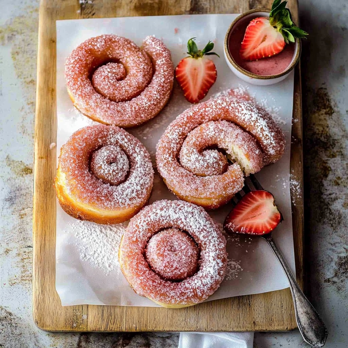 Heavenly Strawberry Donut Rolls Recipe