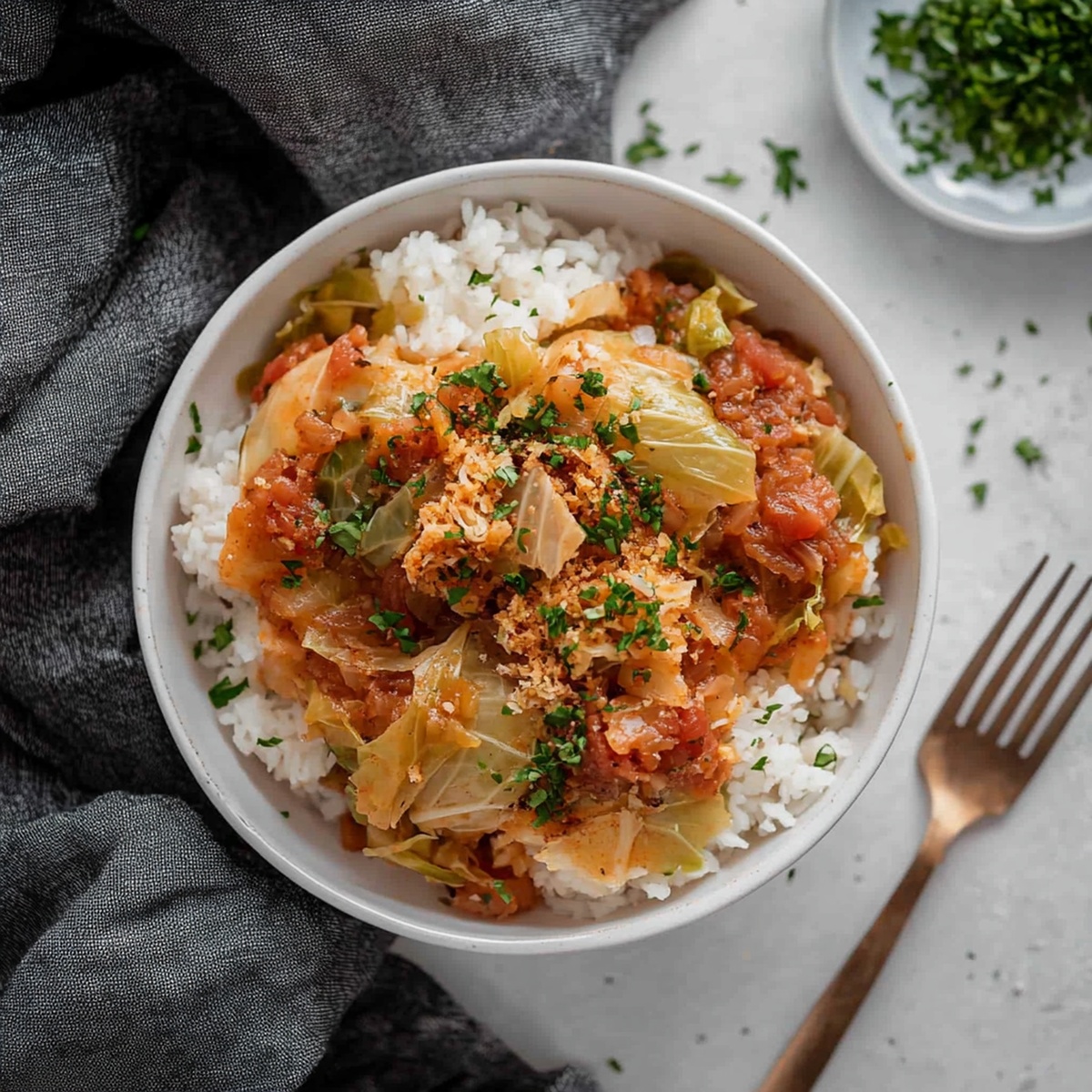 Hearty Vegan Unstuffed Cabbage Rolls Recipe