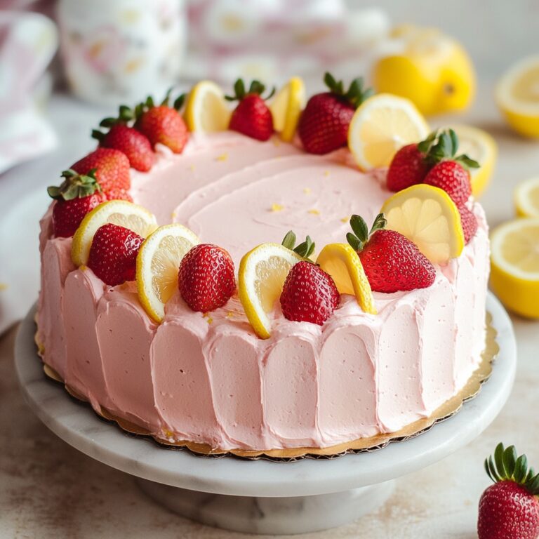 Vibrant Strawberry Lemon Cake Recipe