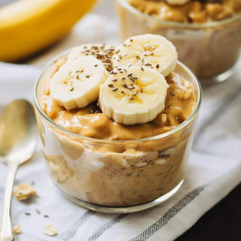 Creamy Peanut Butter Banana Overnight Oats Recipe