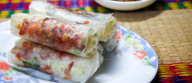Spring Rolls With Chinese Sausage (Bo Bia)